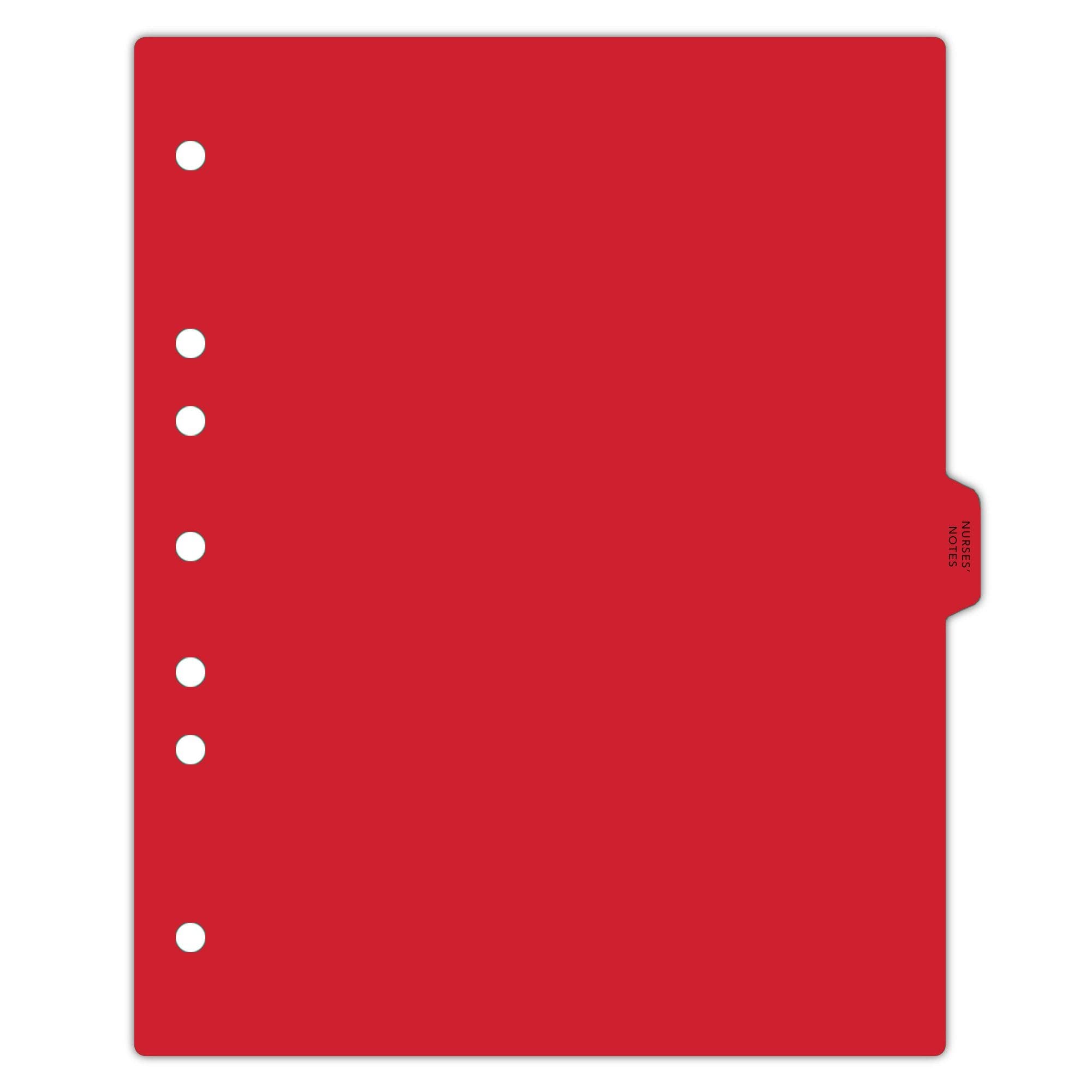 Carstens - Heavy Duty Nurses' Notes Plastic Ring Binder Dividers, Side Tab, 1/9 Cut, Tab 5 Position, US Letter, Pack of 10, (2616-05) - Ideal Medical Chart Dividers for 3 Ring Binders