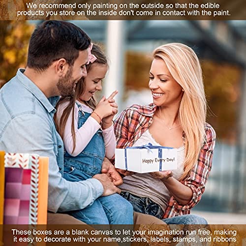 image for JR JUN RONG 25Pcs White Bakery Boxes for Pastry and Treat, Large Cooki