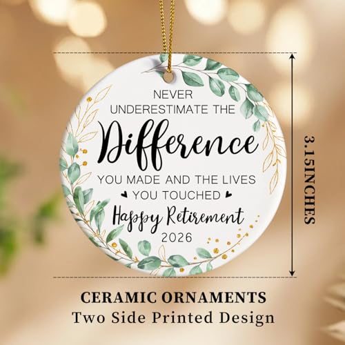 Image of Retirement Gifts for Men,Women 2026, First Christmas Retired Ornament 2026