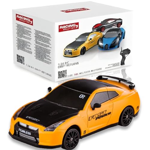 Image of Liberty Imports RC Drift Car 1 /24 2.4GHz 4WD Remote Control Sport Racing On-Road Vehicle with LED Light, Batteries and Drift Tires (Style 6), Black