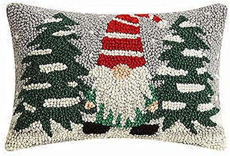 hooked wool throw pillows