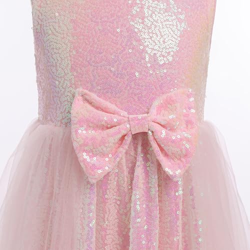 Girls Sequin Dress Sleeveless Princess Birthday Dress Graduation Wedding Party Formal Pageant Dresses for Girls4