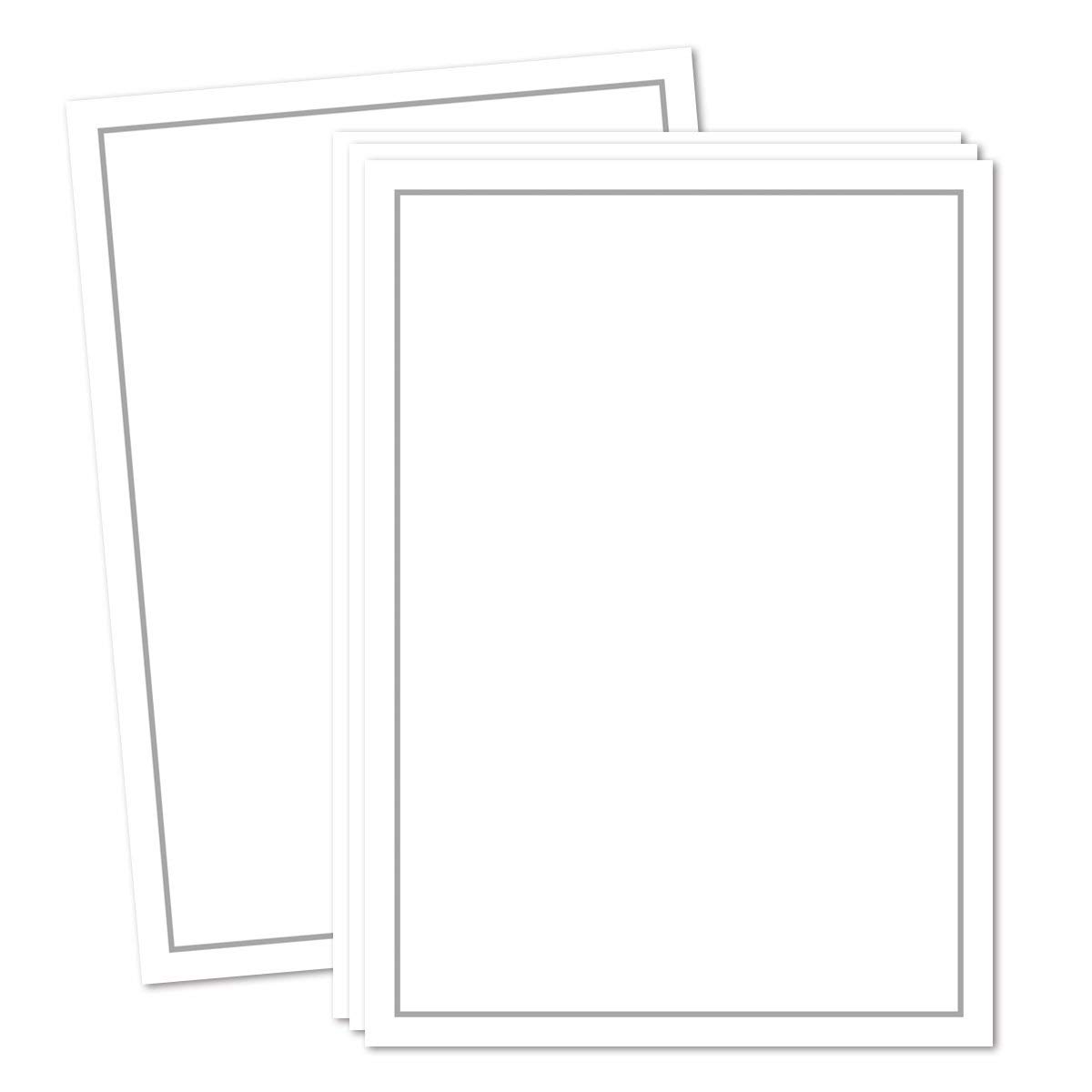 700 x papier pogrzebowy DIN A4 motyw: krawędź żałobna szara - papier listowy żałobny 297 x 210 mm - 90 g/m² papier kondolencja - Trauer Papiere by GUSTAV NEUSER