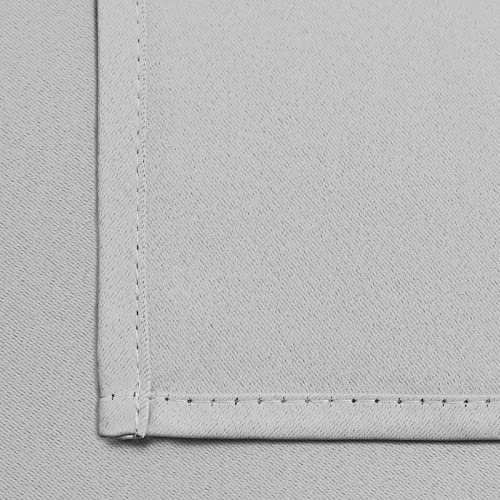 Yakamok Blackout Curtains Room Darkening Thermal Insulated Window Panels,Solid Grommet Top Drapes for Bedroom/Living Room(62Wx63L, Light Grey, 2 Panels)