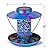 Ottsuls Solar Bird Feeder for Outdoors Hanging, Metal Wild Cardinals Garden Lantern with S Hook, Weatherproof and Water Resistant Birdfeeders as Gift Idea for Bird Lovers (Blue)