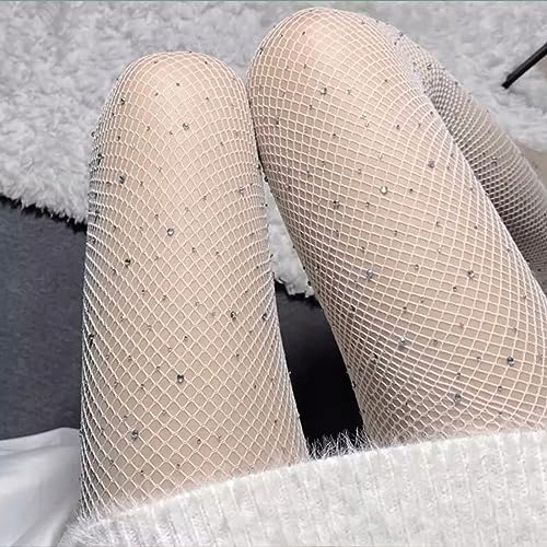 Image of Fishnet Dress for Women Lace Pantyhose Hight Waist Torn Tights Mesh Stockings Black Fishnet Tights Women's Fish Net Stockings