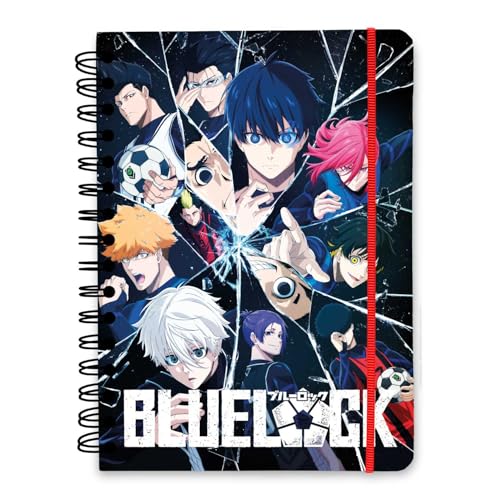 Grupo Erik Libreta A5 Blue Lock - Cuaderno a5 punteado (Notebook A5) | Bullet Jornal A5 - Libreta de puntos anillas de Tapa dura, 180 págs