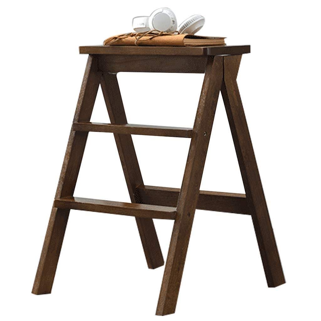 Taburete plegable de madera de 3 escalones para cocina, banco alto, escalera ascendente, taburete con escalones anchos