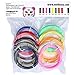 3idea 3D Printing Filament Refills 1.75mm 10 Multi Color 5m Each | Low Temperature 3D Filament, No Mess, Non-Toxic Refil