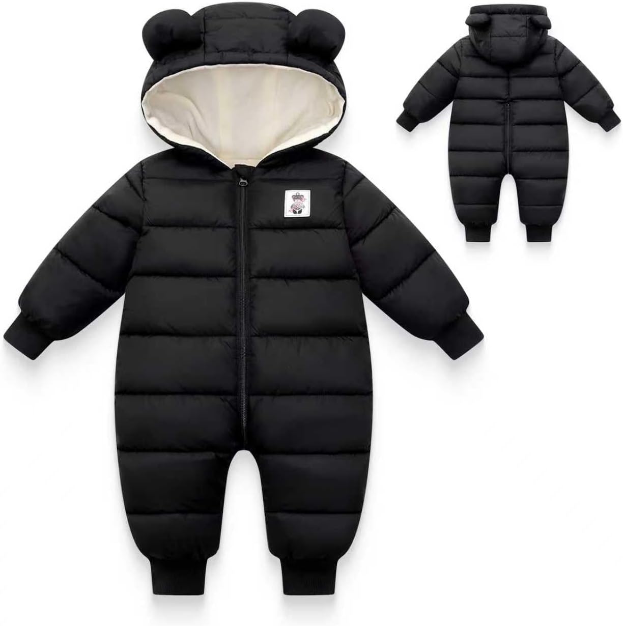 SnugOre Baby Snowsuit Clothes Toddler Winter Suit Infant Hooded Jumpsuit Snow Outfit Boys Girls Newborn Coat