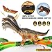 URTOYPIA Dinosaur Toys Kids Race Track, 219PCS Dinosaur Track Set with Lights and Sound Electric Dinosaur Toy Car Racetrack for Kids Flexible Toy Car Race Track for 3 4 5 Year Old Boys Gift