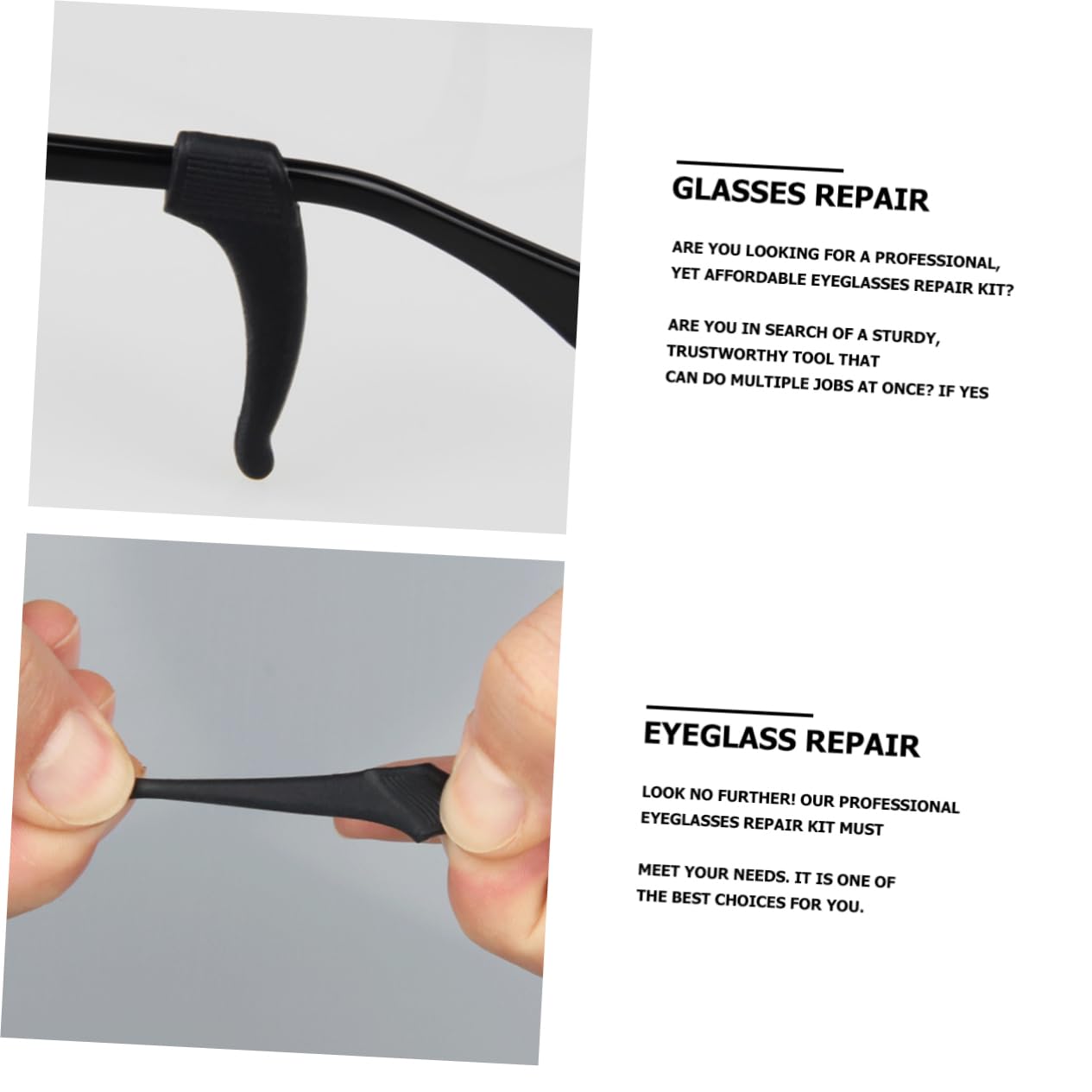 Healeved 144 Paires Ensemble De Verres Antidérapants Protège-nez Pour Lunettes Supports De Lunettes Antidérapants Rond Temple Des Lunettes Gel De Silice Trousse De Réparation