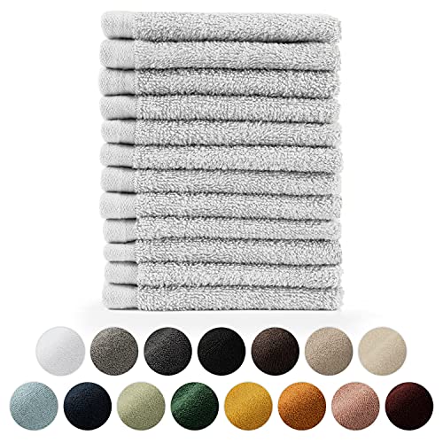 Blumtal Juego de 12 Toallas para la Cara (30x30cm) - Juego de Toallas Suaves y Absorebentes, 100% algodón, Certificado Oeko-Tex 100, Blanco