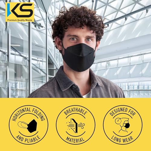 Image of Kashi Surgicals KS Premium N95 Mask for Men & Women - Reusable Mask - Japanese Willow Mask - Korean KF94 Face Mask - 4 Layer DRDO, ISI (BIS) Certified FFP2 Protection