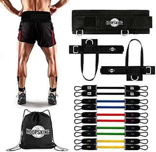 HoopsKing Vertical Jump Resistance Bands | Jump Higher | 5 Pairs of Different Resistance Levels