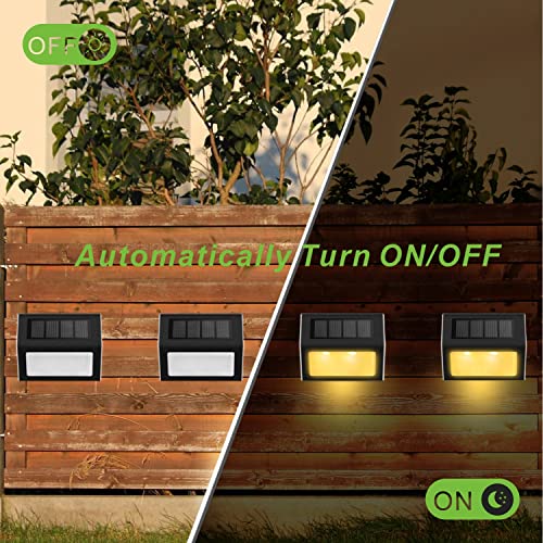Xlux Solar Lights For Steps Decks Pathway Yard Stairs Fences, Led Lamp, Rainproof, Black Metal Case, 6 Pack #TOP2