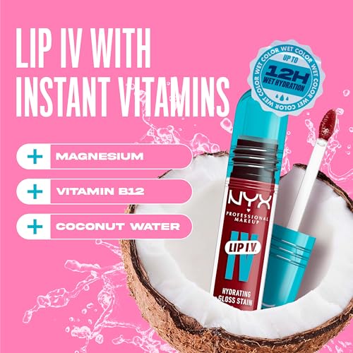 NYX Professional Makeup Lip IV Gloss Hydratant Effet Mouillé 12h Cranberry