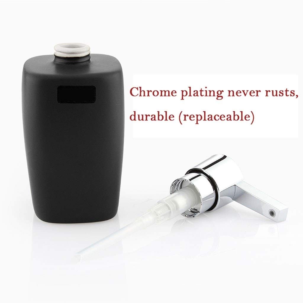 Dispensador de jabón líquido Set de accesorios de baño de 5 piezas El conjunto de apariencia mate de cerámica incluye: Dispensador de loción Jabonera para porta cepillos de dientes y 2 tazas de enjuag