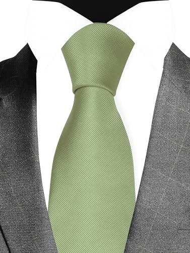 Image of GUSLESON Classic New 3.15 inch（8cm） Men's Solid Color Necktie Wedding Business Tie + Gift Box