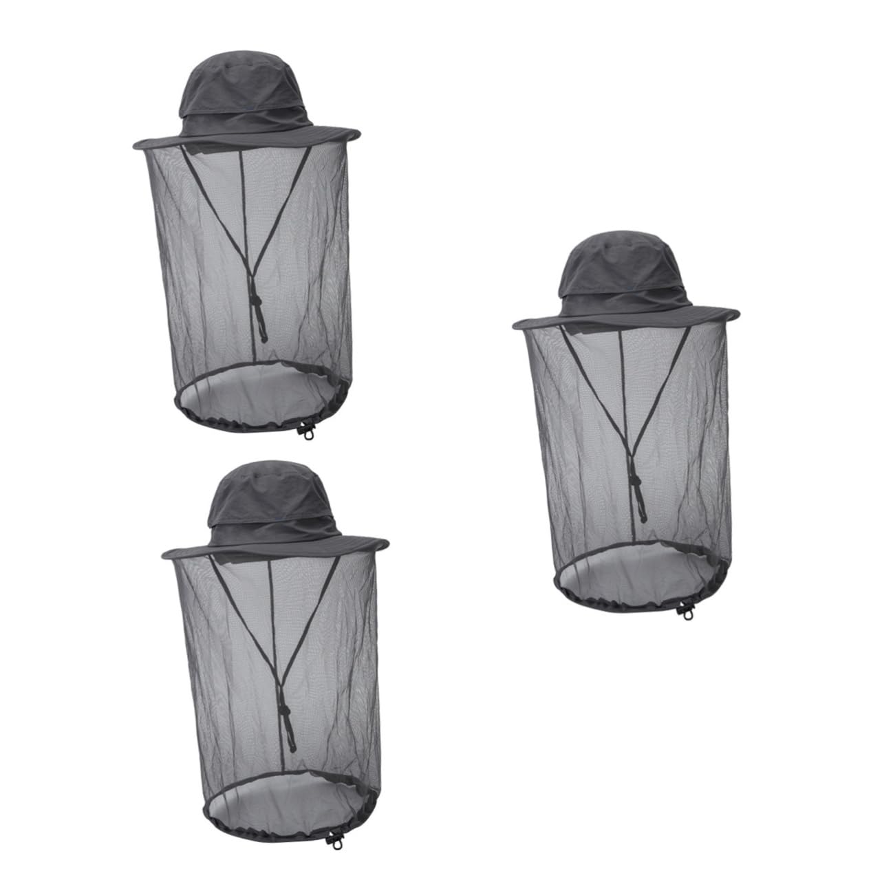 Happyyami 3pcs Anti-uv Repelling Hat Comfortable Face Covering Net for Outdoor Use for Fishermen Hunters Campers