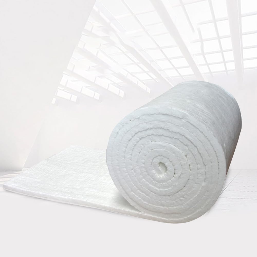 CHZIMADE 10M Insulation Roll- Fibre Blanket High Temperature Fire Insulation for Kilns for Van Sheds Homes Conversions Wall Roofs Loft 10mx610x40mm