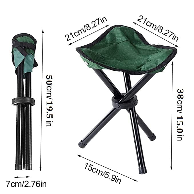 VishAl smart MAll Cloth Folding Camping Chair Portable Compact for Outdoor Travel Beach Picnic Hiking Backpacking Stool (4 Leg) 1