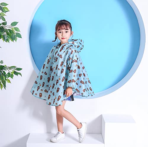 Image of Freesmily Kids Cute Raincoat Waterproof Rain Poncho Jacket Coat for Girls Boys