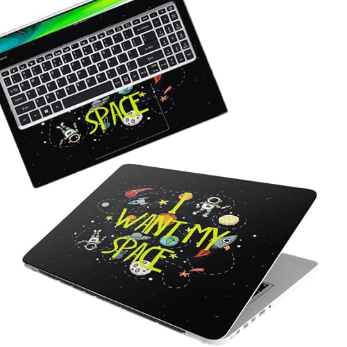 Image of Galaxsia I Want My Space Full Body Vinyl Laptop Skin /Sticker /Cover Upto 15.6 Inches Laptops Laminated-Removable-HD Quality Compatible for Hp-Dell-Sony-Lenovo-Asus etc.(15x10 Inches)