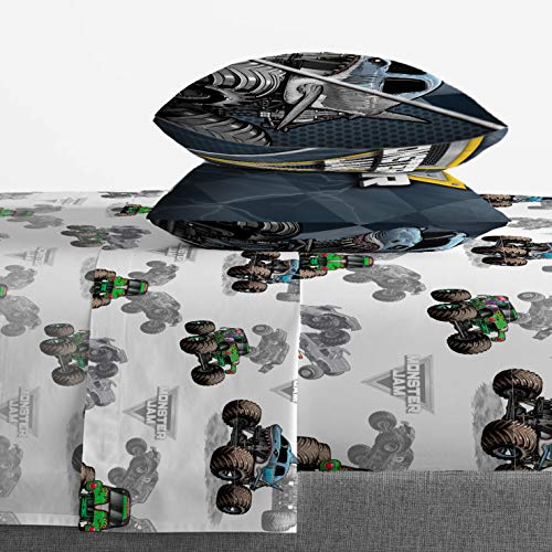 Image of Monster Jam Trucks Full Size Size Comforter Set 7 Piece Kids Bedding, Multi