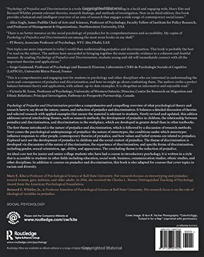 Psychology of Prejudice and Discrimination