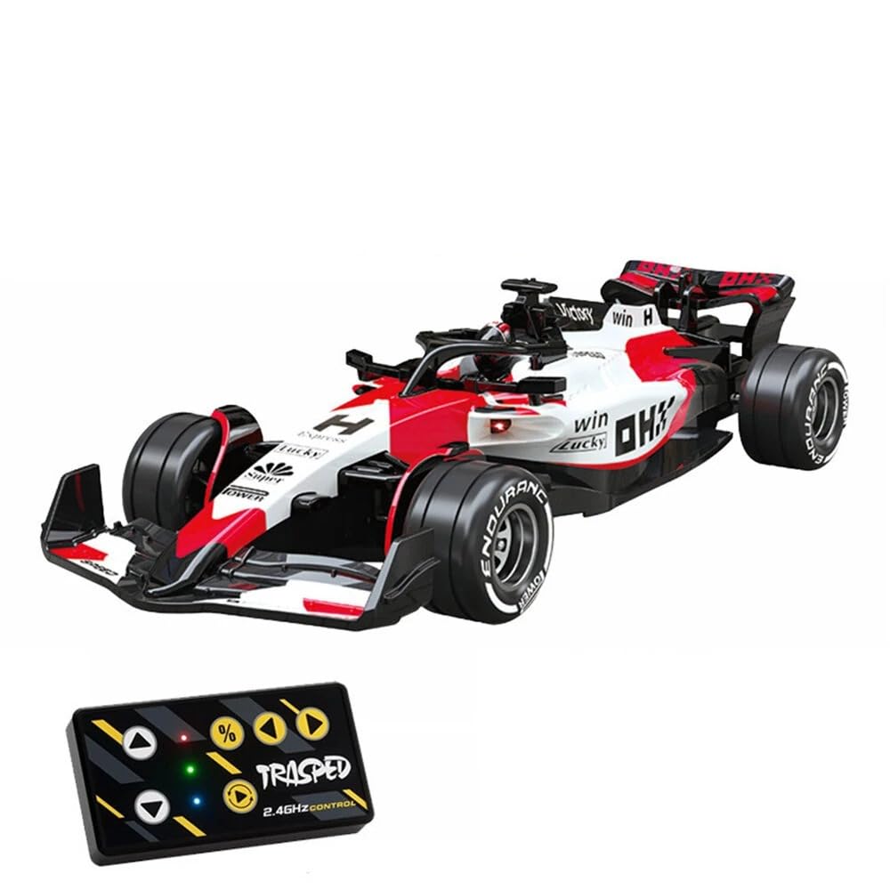 PLUSPOINT 1:64 Die cast Metal F1 Mini RC Racing car with LED Lights | 2.4GHz Remote Control Car | 3 Speed Adjustable, USB Rechargeable Alloy RC Truck for Kids & Adults Indoor/Outdoor Racing-image-41