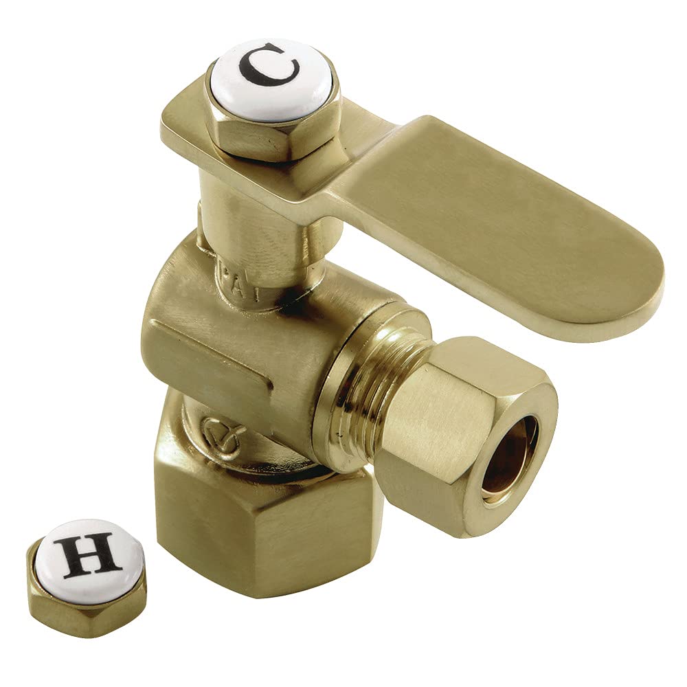 Vannes équerre Whitaker laiton brossé pour rénover la salle de bain moderne
