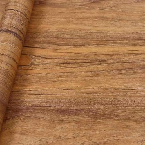 Image of WISDOM Wooden Textuer Self Adhesive EEL and Stick Waterproof for Home and Wall Decoration Wallpaper (16x76