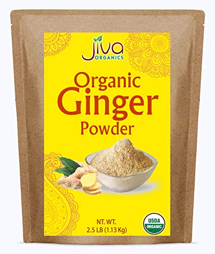 Jiva Organic Ginger Powder 2.5 Pound Bulk Bag - Non-GMO, Finely Ground, Keto, Raw & Pure Ground Ginger Root