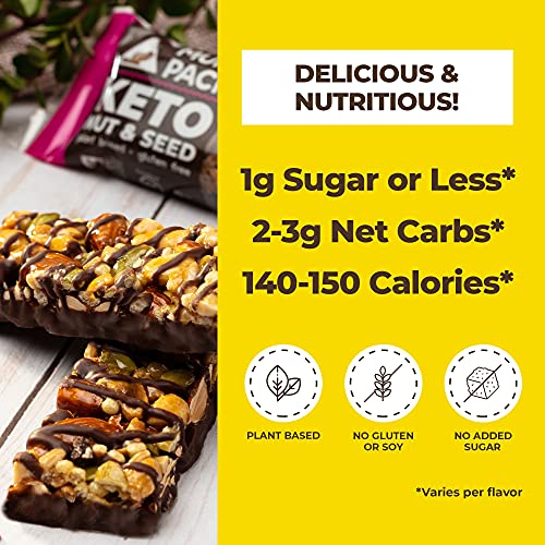 Munk Pack Variedad Keto Nut & Seed Bars, 0.04 oz de azúcar, 0.0