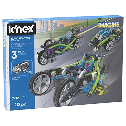 K'NEX Imagine – Road Fighters Building Set – 213Piece – Ages 7+ – Engineering Educational Toy Building Set (Amazon Exclusive)