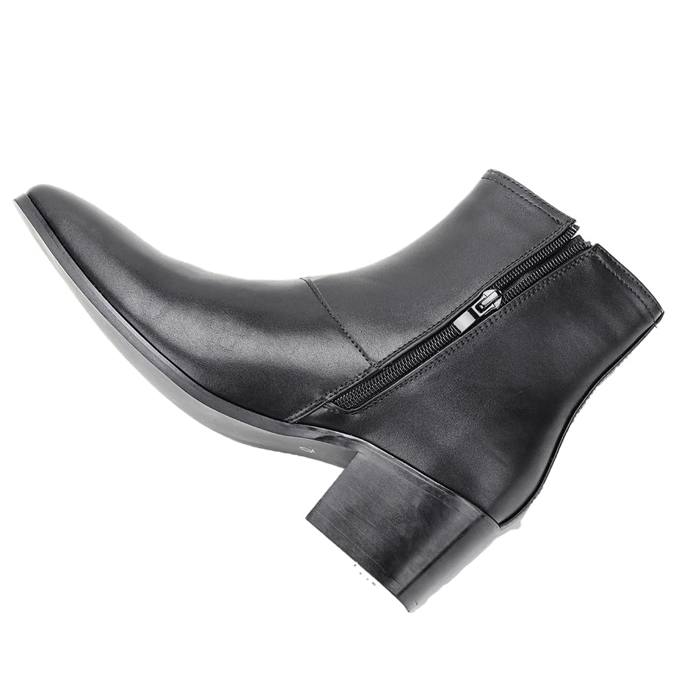 Harssidanzar Bottines Chelsea moto talon rétro homme KM305EU