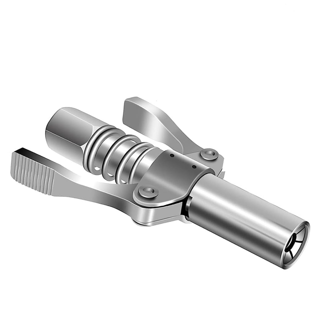 Grease Gun Coupler Lock Nozzle High Pressure Dual Handle For Manual Pneumatic Electric Grease Gun Coupler Quick Release Grease Nozzle 1/8"NPT, All Grease Guns Compatible (12000 PSI)-picture-25