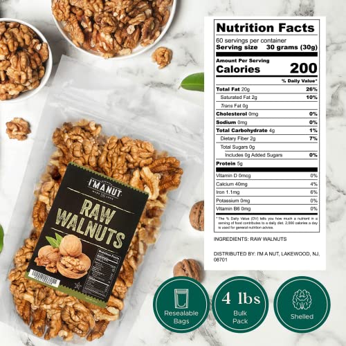 Image of Premium Raw Walnut Halves & Pieces 48oz (3 lb) - 100% Natural, No-PPO, Non-GMO, Batch-Tested Gluten & Peanut Free, Kosher, Small Batch Quality