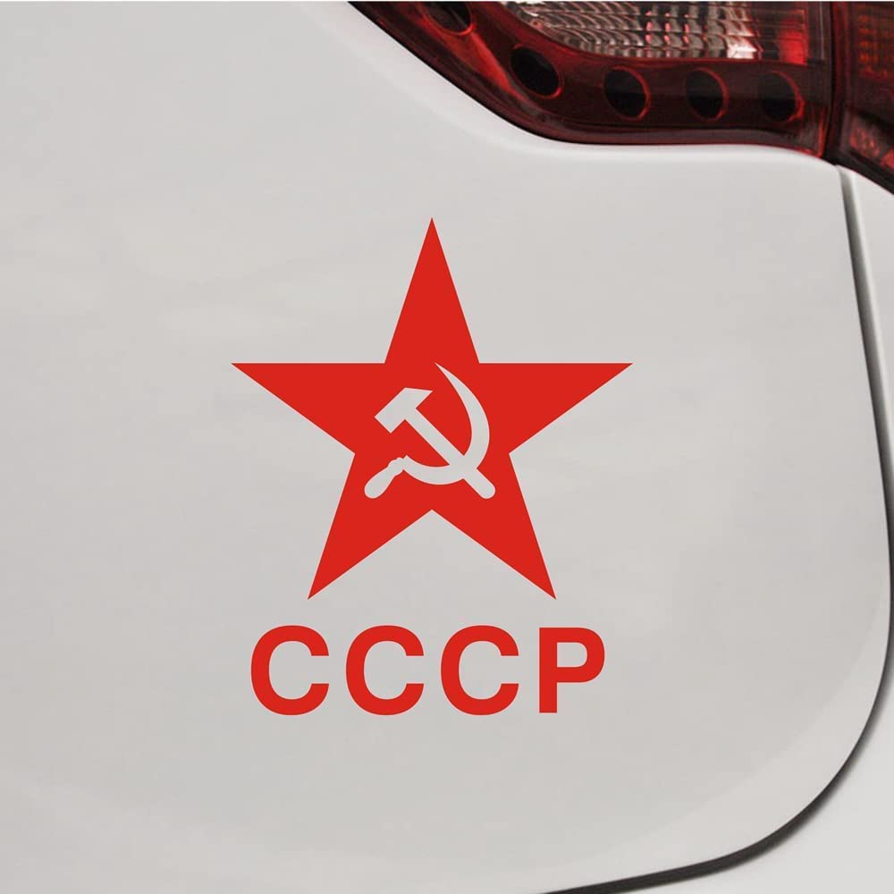 Adesivo URSS CCCP SSSR URSS RUSSIA UNIONE SOVIETICA BANDIERA DECALCOMANIA EMBLEM - Foto 2