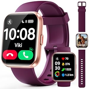 Smart Watches for Women Men (Answer/Make Calls) Compatible iOS Android Phones, 1.83″ HD Screen Fitness Tracker Smartwatches Heart Rate SpO2/Sleep/Stress Monitor 110+ Sports Tracker Watch Waterproof