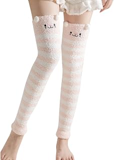Thermal Knee Pads For Womens Coral Fleece Socks Stripe Socks Colorful Lightweight Athletic Socks Casual Socks Winter Socks Funny Socks Tall Socks for Girls