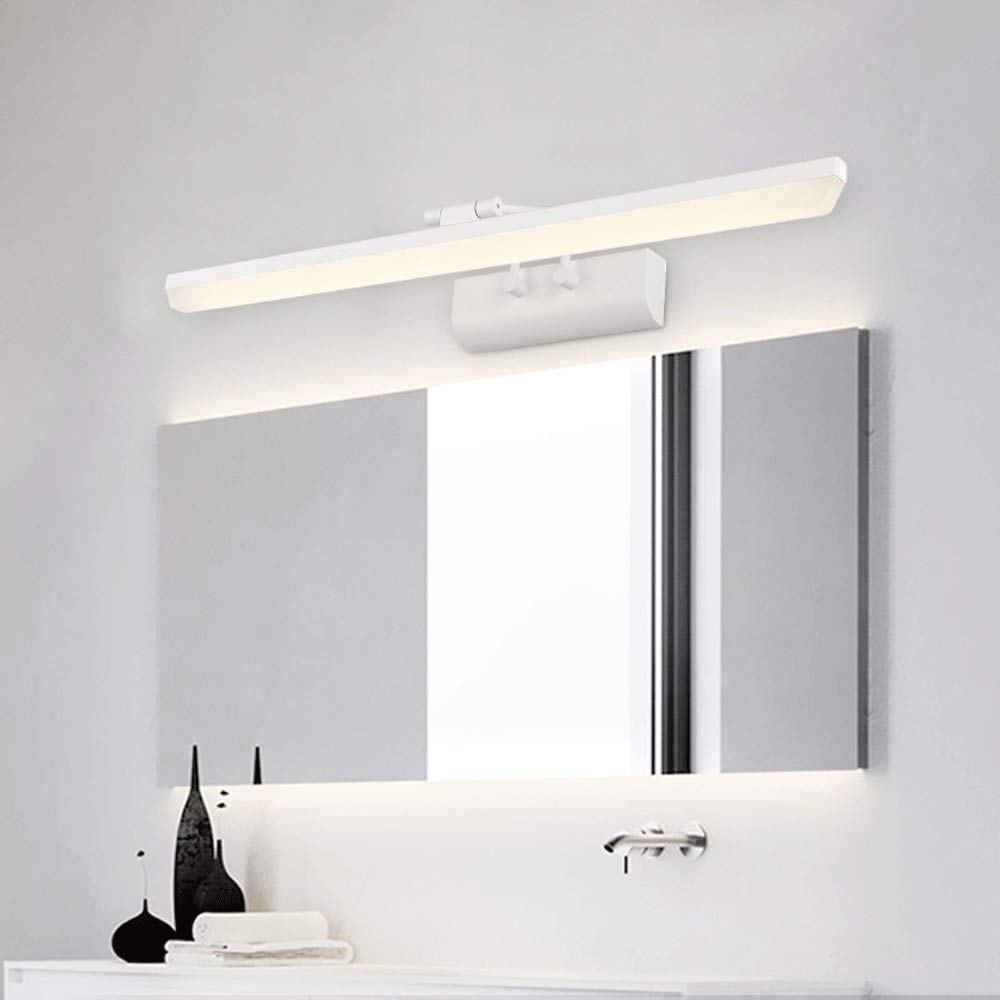 Moderne Spiegelfrontleuchte, LED-Make-up-Spiegellampe aus Metall + Acryl, Rahmenbildleuchte, Acryl-Badezimmerspiegelschrankleuchte, einfache Installation Spiegelwandlampe [Energieklasse A+]