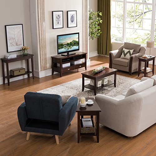 Image of Leick Home Laurent Coffee Table, 39 inch, Chocolate Cherry