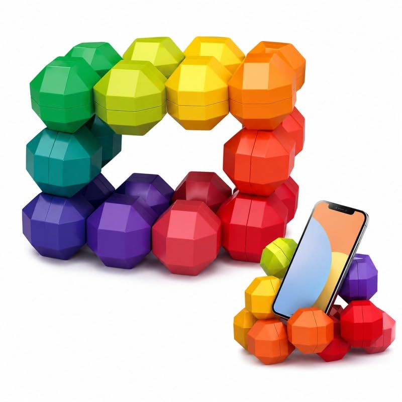 Sensory Fidget Toys for Kids, Rainbow Fidget balls, Quiet Sensory Balls, for Desk Accessory and Home Office, Travel-Friendly Autism sensory Toys
