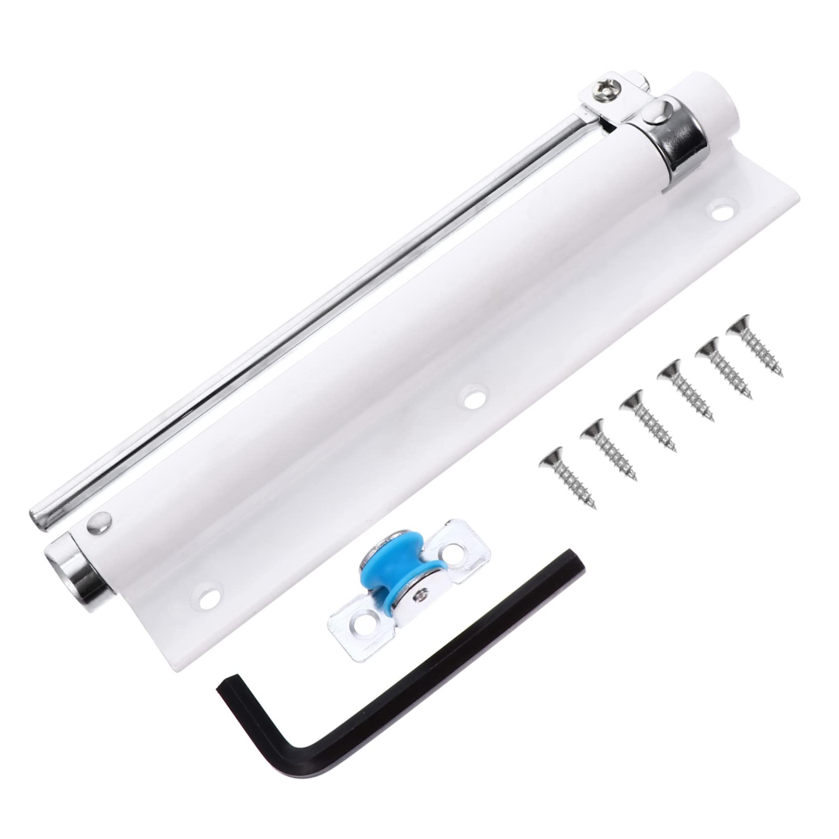 Cierrapuertas automático con resorte y brazo plegable para puertas de madera