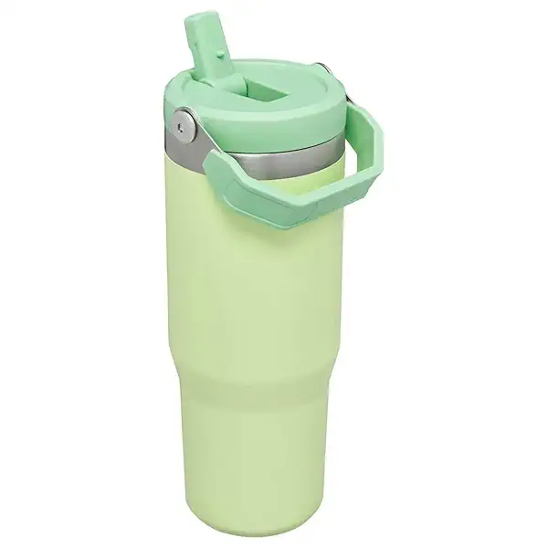 Stanley IceFlow Flip Straw Tumbler with Handle 30 oz | Twist On Lid and Flip Up Straw | Leak Resistant Water Bottle | Insulated Stainless Steel |BPA-Free | Citron 4