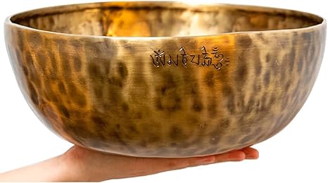 オリジナル シンギングボウル フルムーン マットゴールド 28cm A音