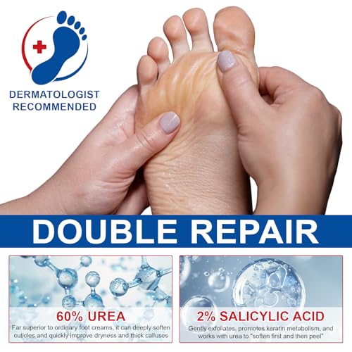 Foot Cream with Urea 60 Percent for Dry Cracked Heels and Dry Skin, Foot Care Stick Moisturizer and Repair for Dry, Rough & Cracked Skin, Foot and Hand, Cracked Heel Repair Cream, 2PCS - Image 6