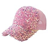 Women Hats for Summer,Fashionable Outdoor Sequin Baseball Cap Adjustable Sunproof Breathable Dome Hats/20
